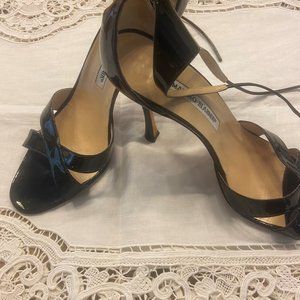 Manolo Blahnik Black Strappy Heels